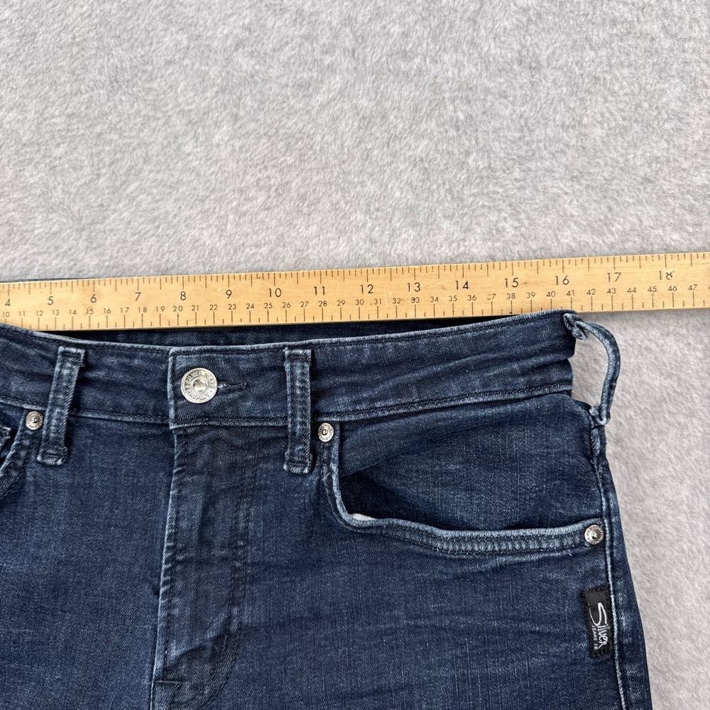 Silver Jeans Mens 32x28 Blue Zac Relaxed Fit Straight Leg Cowboy Western Work - Picture 7 of 11